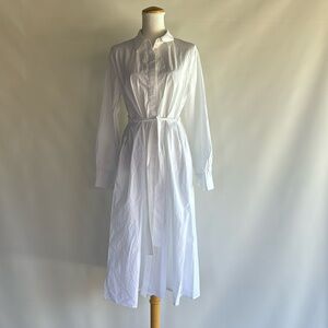 COS White Cotton Shirt Dress - sz 12